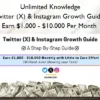 Twitter (X) & Instagram Growth Guide: Earn $1.000 – $10.000 Per Month – Unlimited Knowledge Twitter (X) & Instagram Growth Guide: Earn $1.000 – $10.000 Per Month – Unlimited Knowledge